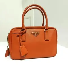 美品☆　プラダ　ミニ　ハンドバッグ　サフィアーノ　ラクス　ボストンバッグ