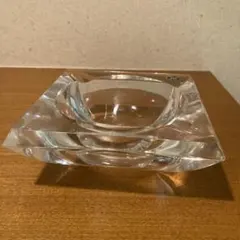 最高級 HOYA クリスタルガラス 灰皿 アッシュトレイ 小物入れ レトロ 希少のサムネイル