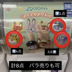 ズートピア　ファッションリング　ジュディ幼少期、フィニック、クロウハウザー