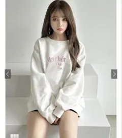 ロゴ刺繍裏起毛スウェット