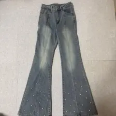 フレアデニムパンツ ハイウエスト