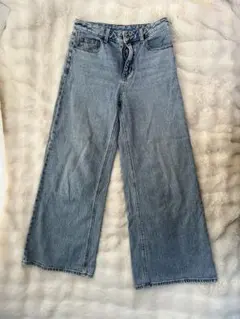 ライトブルーワイドレッグデニム