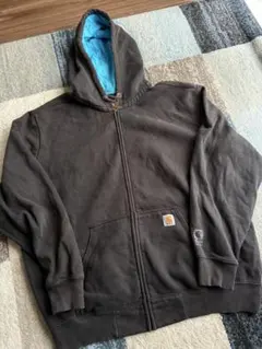 じ*様 Carhartt ダークブラウン パーカー 2XL