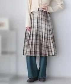 forksy. ミドル丈 アソート プリーツ チェック スカート