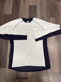 THE NORTH FACE 長袖Tシャツ M ホワイト/ネイビー