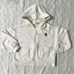 【新品・未使用】ホワイトベージュ　パーカー　SIMPLE FREE 100サイズ