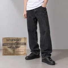 Wrangler ブランド デニムパンツ ウォッシュブラック W34 細身