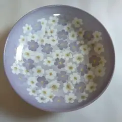 たち吉　淡い紫　花柄　中皿 1枚のサムネイル