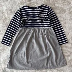 ベベ　ワンピース　ボーダー　ドッキング