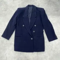 Max Mara ダブルブレストテーラージャケット 9AR Mサイズ相当ネイビー
