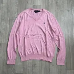 Polo Ralph Lauren Vネック ニット ピンク y2k 短丈 Mのサムネイル