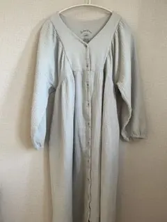 ジェラートピケ　ガーゼワンピース　ミント