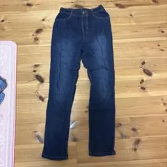 BREEZE ダークブルー スリムフィットパンツ 150