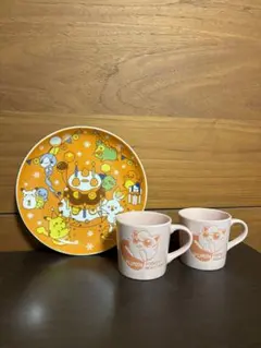 ポケモングッズ　プリンマグカップ、ミスドプレート