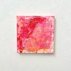 抽象的な油彩画 赤と緑 約40cm 抽象画 赤と青の油彩 - メルカリ