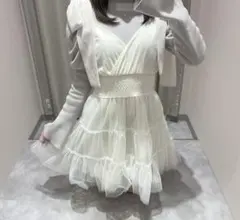 An MILLE チュールキャミミニop ホワイト