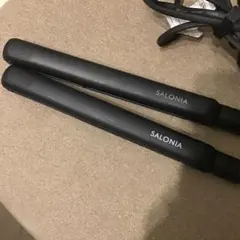 SALONIA ストレートヘアアイロン ブラック　　￼2本セット売り￼