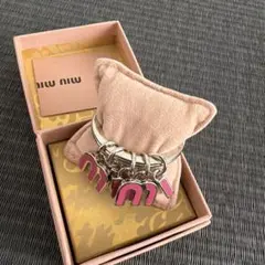 未使用級✨ミュウミュウ シュシュ ヘアゴム 髪留め ペイズリー 黄色