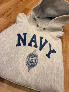 80's Champion リバースウィーブ NAVY パーカー 海軍 USA