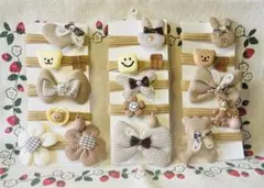 ハンドメイド　ヘアゴム　くま　うさぎ　リボン　ちょうちょ　モチーフ　バラ売り可能