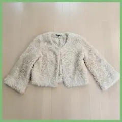 【美品】rienda ファージャケット コート アイボリー M