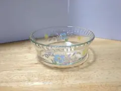 【美品】オールドパイレックス ボウル 花柄 12cm 昭和レトロ