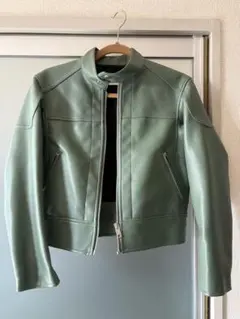 GU × beautiful people フェイクレザーライダースジャケット