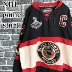 NHL☆ホッケーシャツ ゲームシャツ 背番号 ストリート 古着ゆるだぼ he3のサムネイル