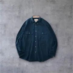 Cabela’s カベラス シャモアシャツ ネイビーXLサイズ ペルー製コットン