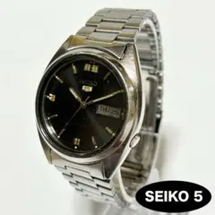 【自動巻き】SEIKO5 デイデイト ヴィンテージ ブラック メンズ 時計 稼働のサムネイル