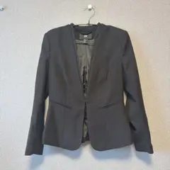 ［H&M］ブラックノーカラージャケット(M)/オフィスカジュアル きれいめのサムネイル