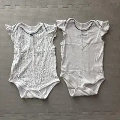肌着　２枚セット　ロンパース　フリル　80サイズ