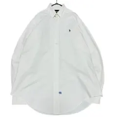 【良品】ラルフローレン 白シャツ 無地 ワンポイントポニー XLビッグサイズのサムネイル