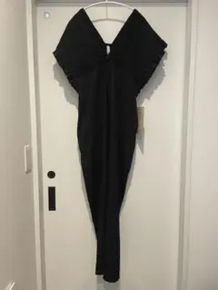 しまむら シャーリングサロペット Ｍ ブラック