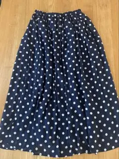 agnes b. アニエスベー 小花柄 スカート ネイビー 美品 レーヨン 36