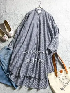 最終お値下げ　ヴェリテクール　シャツワンピース NavyBlack 新品 楽天市場】Veritecoeur ヴェリテクール（ワンピース｜レディース