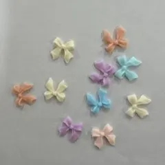 パステルリボンネイルパーツ10個セット