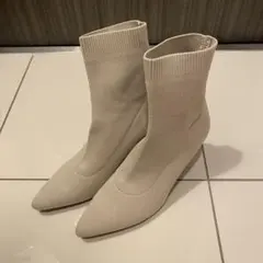 美品　RANDA ソックスブーツ　アイボリー　Lサイズ