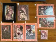 【直筆入り8点セット】ホロライブ 宝鐘マリン 記念ポストカード・チェキ