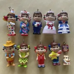 ペコちゃんストラップ カップインペコちゃん　5種コンプ セブンイレブン 非売品 ペコちゃんストラップ カップインペコちゃん 5種コンプ セブンイレブン