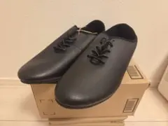 新品タグ付　無印良品　革の端材を再利用したレースアップシューズ　27.5　黒