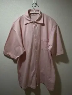 OLD ENGLAND ピンク シャツ 半袖 コットン混紡