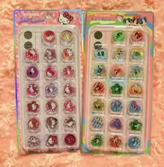 あ*ず様 【新品正規品】 おはじきシール パワパフガールズ ハローキティ セット