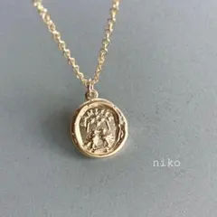 321｜ 友情 ラミティエ コイン ネックレス ゴールド アクセサリー シンプル