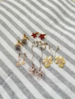 フラワーモチーフ イヤリングセット