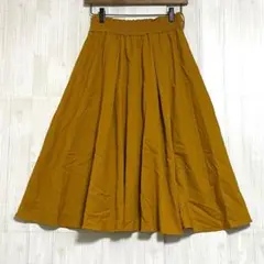 イング　シャーリングウエストギャザースカート　からし色　M 【INGNI】