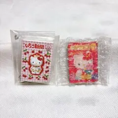 新品未使用　サンリオ　いちご新聞　豆ガシャノート　アクリルマグネット　キティ