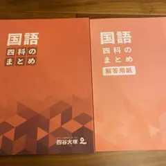 国語 四科のまとめ 解答用紙セット　四谷大塚
