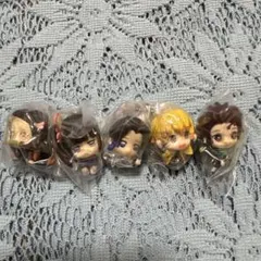 新品　鬼滅の刃　つまんでつなげてマスコット　禰豆子&炭治郎&善逸&カナヲ&しのぶ