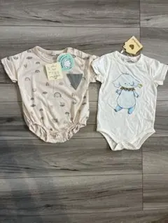 ロンパース2点セット（虹・ぞうさん）新品未使用